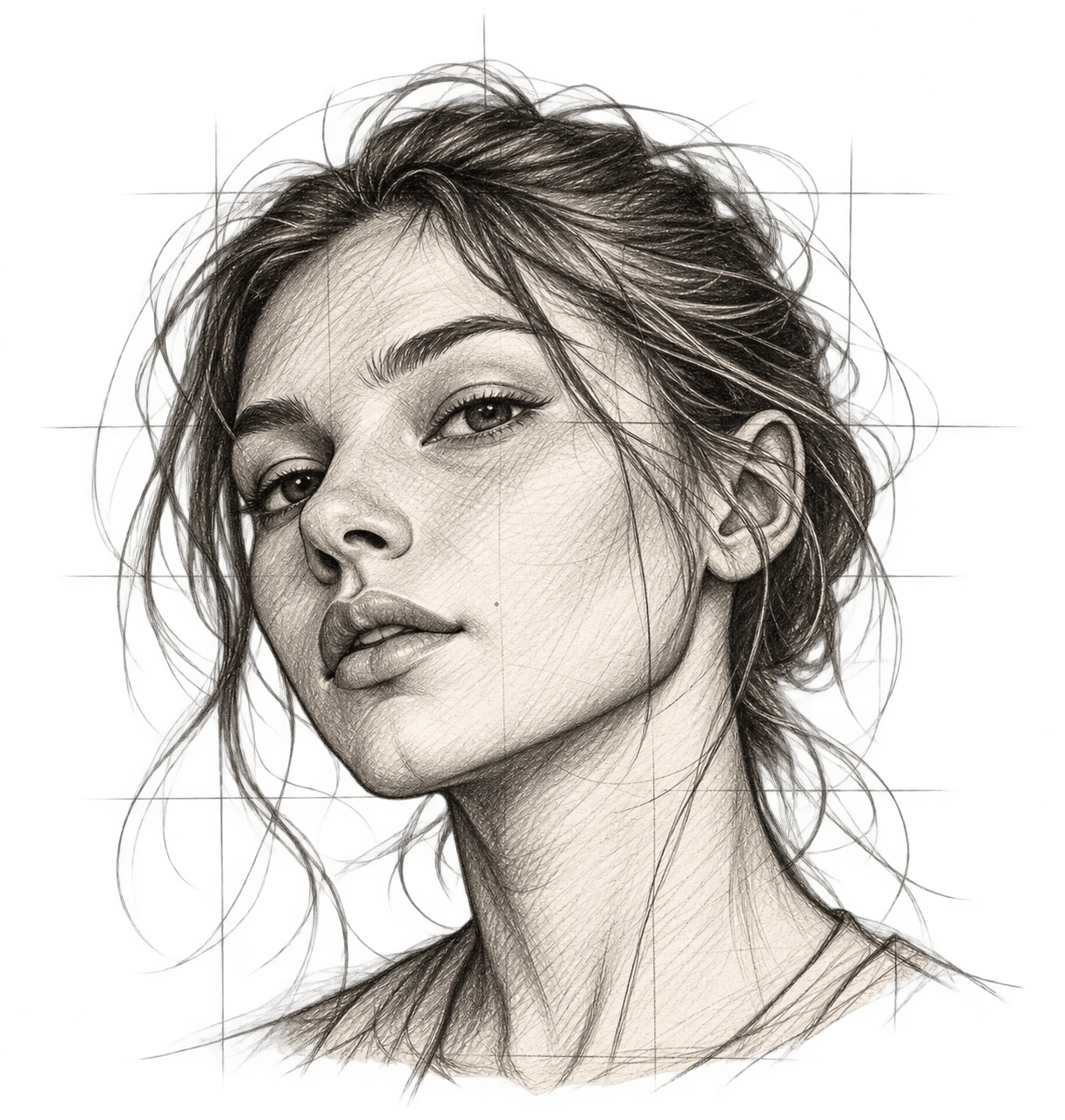 Portrait sketch sample